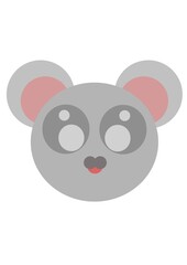 Fototapeta premium Interesting cute gray animal vector