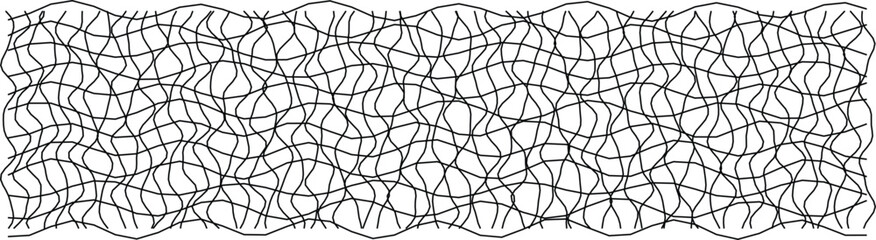 Obraz premium Intricate black and white wavy grid pattern, perfect for background designs or artistic concepts.