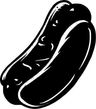 A black and white illustration of a pickle