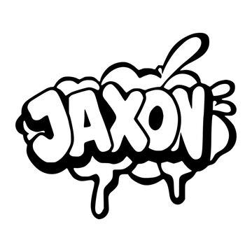 Jaxon graffiti name with dripping effect