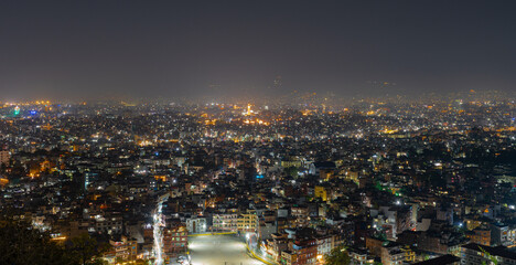 Kathmandu City at night taken from the swayambuthan. © Lachu_2057