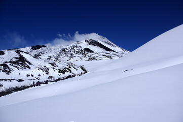 Neige sur l'Etna en Sicile  © Gwenaelle.R