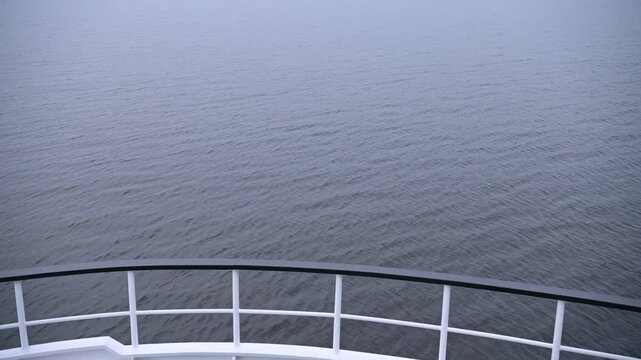 View of the river from the deck of a motor ship