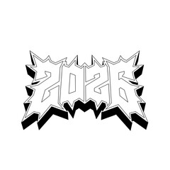 Abstract Graffiti Typography Black and White Urban Street Art Logo © satria