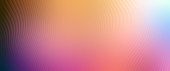 Abstract pastel wavy line gradient background with smooth ribbed curves