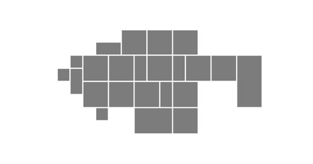Obraz premium Minimalist photo collection with a montage and empty frames. Clean mosaic layout for a gallery wall or presentation. Simple moodboard grid with a neutral backdrop and thin border.