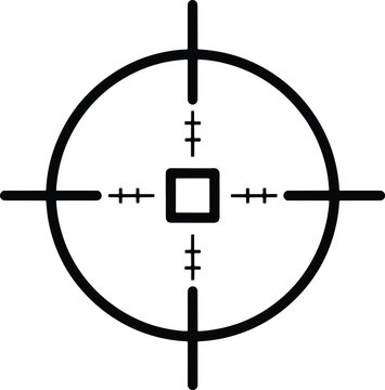 Black rifle scope reticle sight target.