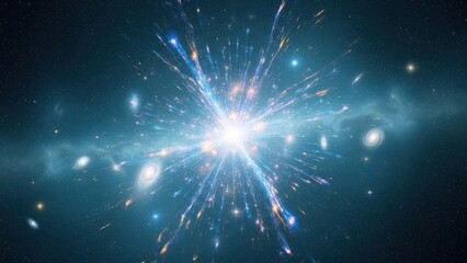 Obraz premium A bright explosion in the dark universe