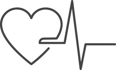 Obraz premium Heart Rate Medical Health Symbol Line.
