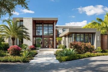 Fototapeta premium High end architecture of modern mansion