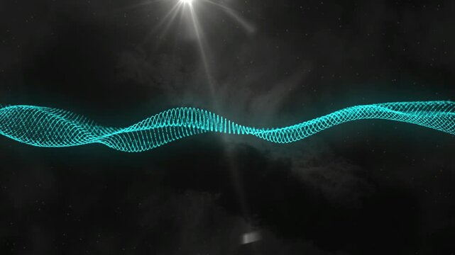 Smooth white light waves flowing seamless loop ultra HD motion graphics design. Dynamic abstract technology background waves seamless loop animation of energy motion.