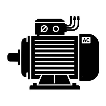 vector AC electric motor icon illustration