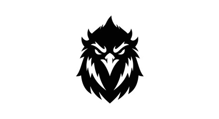 Obraz premium Stylized owl silhouette on white background