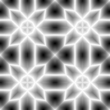 Geometric Star Flower Heightmap Displacement Texture