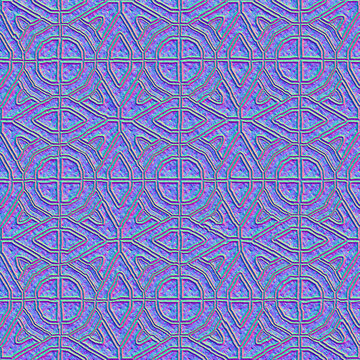 Tribal Pattern Normal Map for 3D Shaders