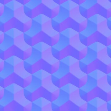 Geometric Hexagonal Block Relief Normal Map Seamless