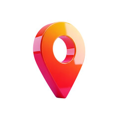 3D Glass location pin icon, navigation destination map and place marker concept. Transparent liquid Glass icon, glassmorphism icon, crystal clear