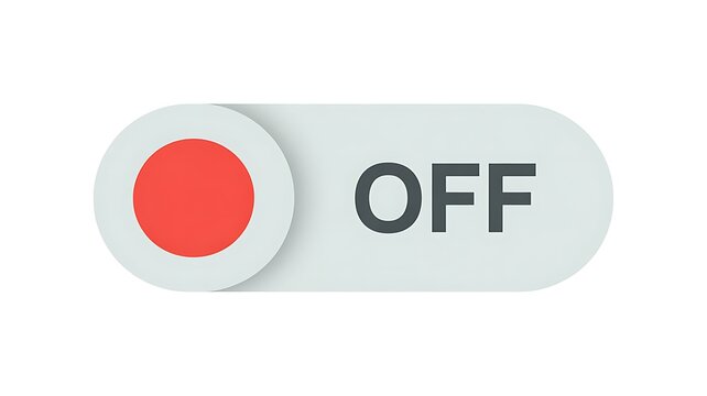 Red toggle switch button icon in off position