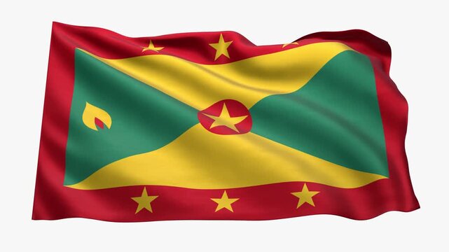 Grenada_Realistic_Flag_animated_Seamless_Loop