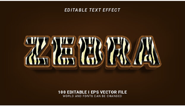 zebra text effect