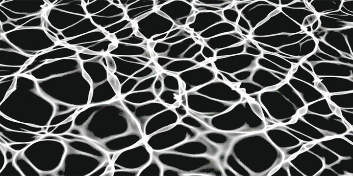 Abstract caustic water light reflection pattern on black background vector illustration for modern creative design projects