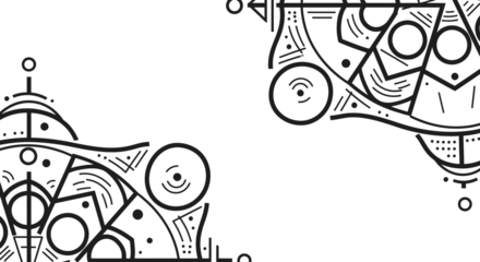 Plexiglas schilderij Abstracte kunst Black and white abstract art designs.  © Reza