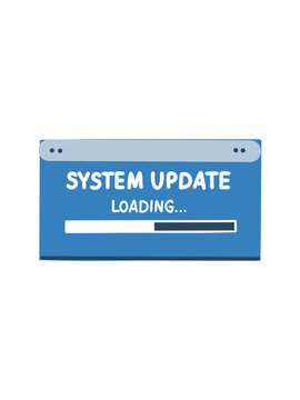 system updating please wait notification on screen