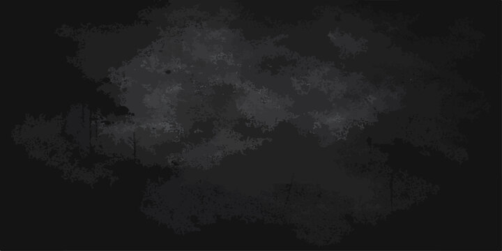 Black and white grunge world map with cloudy abstract background