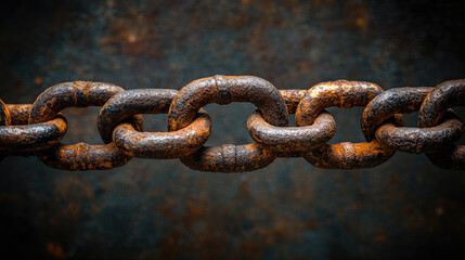 Fototapeta premium Hand breaking free from rusty iron chain, symbolizing freedom, liberation, human rights, and slavery abolition. International Day for the Remembrance of the Slave
