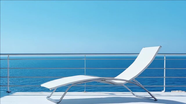 Chair on a deck overlooking the ocean