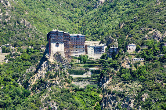 Monastery on the mount Athos in Greece