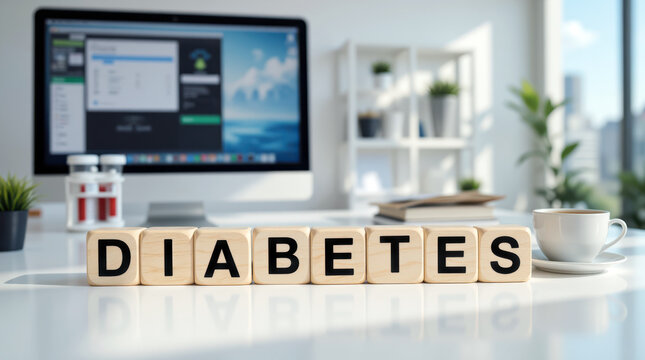Diabetes care and blood sugar management in healthcare for patient monitoring, chronic disease treatment and medical prevention as a clinic support theme for screening and therapy planning