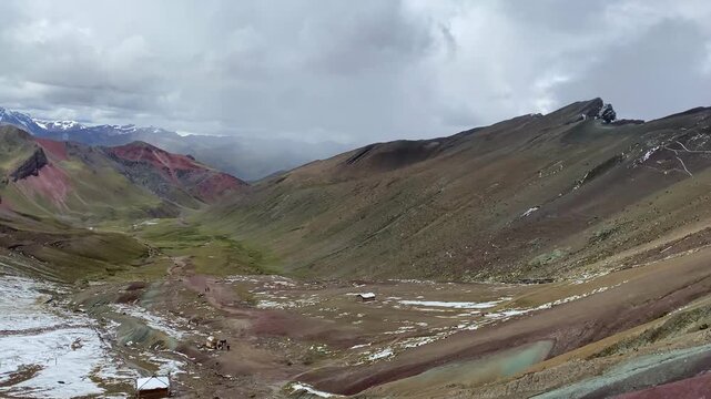 Vinicunca (Rainbow Mountain) with an altitude of 5,036 m