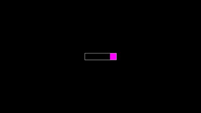 Minimalist Pink Loading Bar Indicator on a Solid Black Background