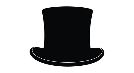 A classic black top hat presented as a striking silhouette © MSTSALINA