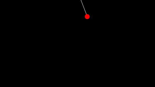 Minimalist Red Dot on Pendulum Line - Simple Motion Graphic