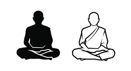 Two seated figures in contemplative poses a striking silhouette © MSTSALINA