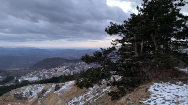 Winter, mountain view, beautiful view, winter scenery, nature, snow in the mountains,