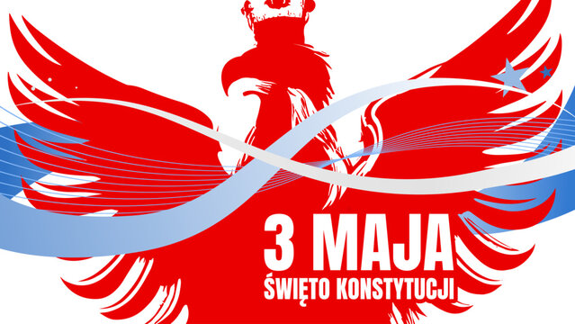 3 Maja Święto Konstytucji baner - ilustracja wektorowa