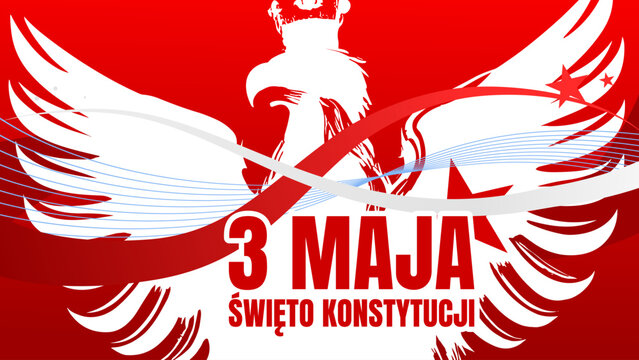 3 Maja Święto Konstytucji baner - ilustracja wektorowa