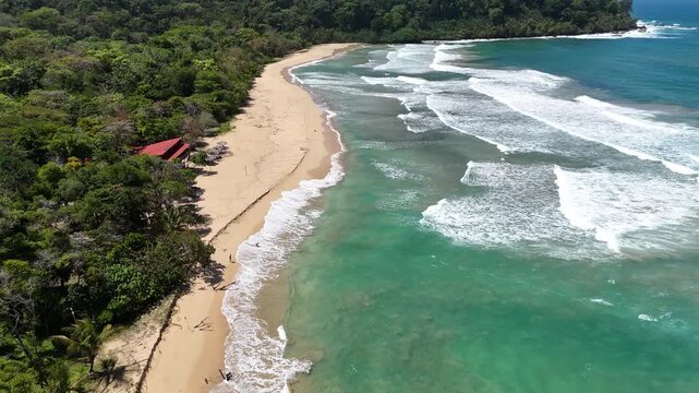 Aerial view from Isla Bastimentos at Wizard Beach in Bocas del Toro Panama