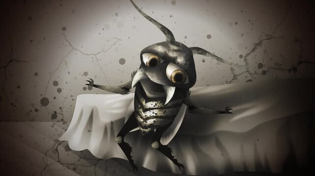 cockroach metamorphosis man alone and sad in room 