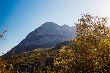 Nature of Turkey. Climbing area in Geyikbayiri, Turkey. Climbing spot near Antalya.