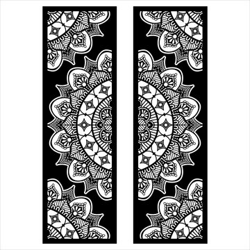 Mandala Split Panel CNC Design &ndash; Ornate Floral Luxury Laser Cut Door