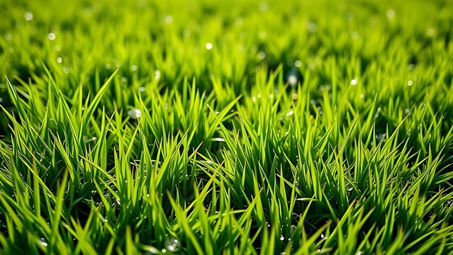 stolon. Lush green lawn with stolon network connecting grass clusters, morning dew. gardening catalogs, home-decor guides, designed for gardening and botanical catalogs, enhances decor appeal.