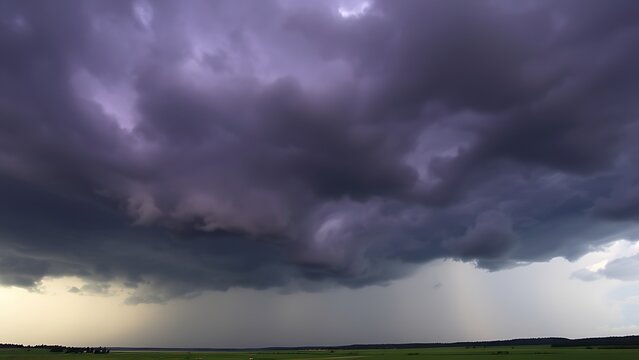 midgard. Dark purple storm clouds gathering before rainfall, dramatic sky formation, natural weather phenomenon. travel magazines, destination branding, designed for travel destination branding.