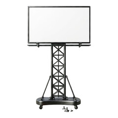 Obraz premium Portable Outdoor Blank White Billboard Sign Stand for Advertising Mockup