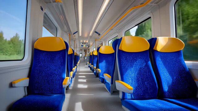 Local flavor in a regional train interior, practical design, familiar routes