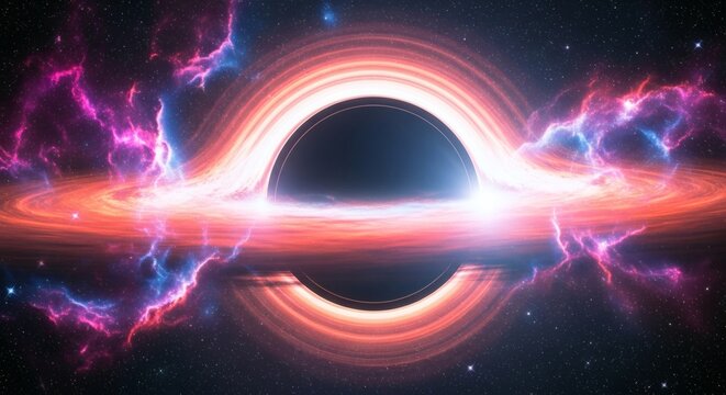 Cosmic Black Hole with Accretion Disk and Nebula