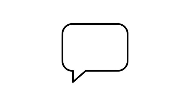 Chat bubble line icon, message outline symbol